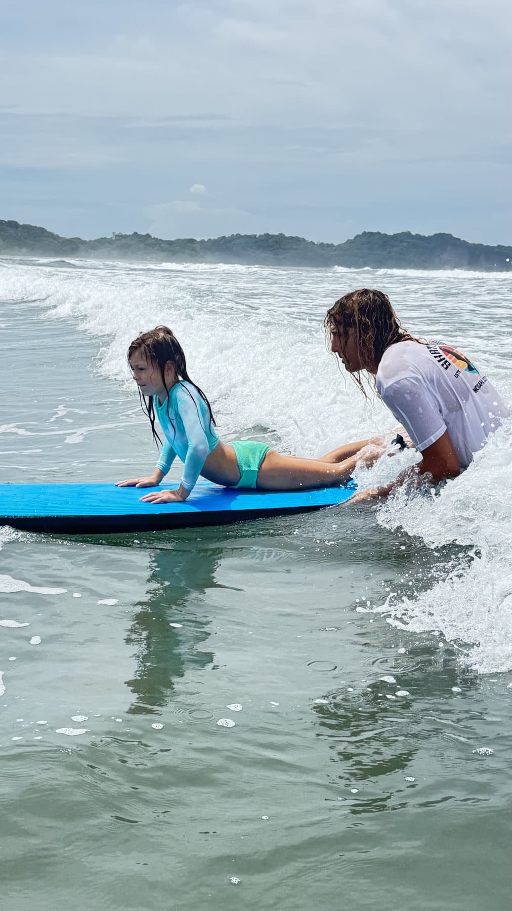 Catching the first wave of the day.